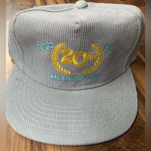 Vintage Debenham 20th 1966-1986 SNAPBACK TRUCKER HAT 80’s Gray Corduroy Oilfield
